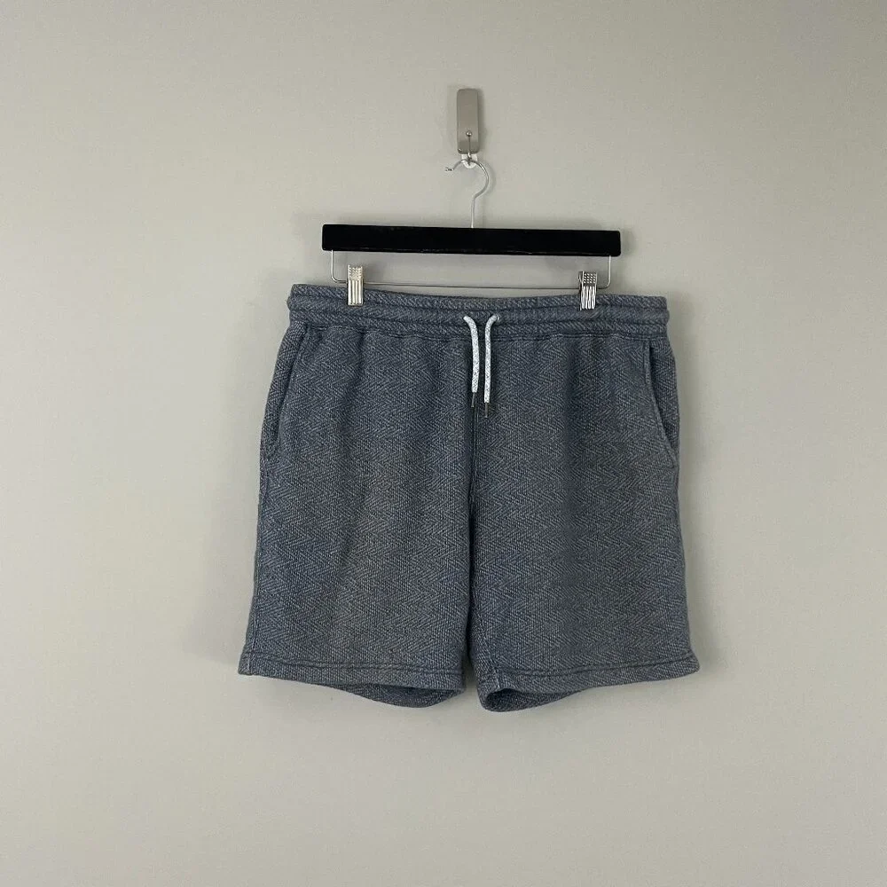 Faherty Whitewater Pull On Sweat Shorts in Gray Men's Size XXL
